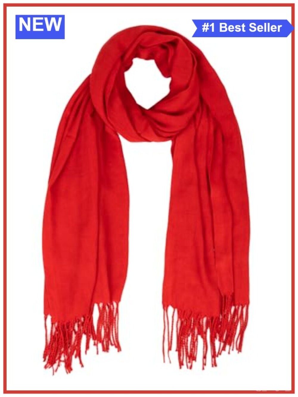 Winter Scarf Women Warm Soft Acrylic Polyester Fringed Shawl Wrap